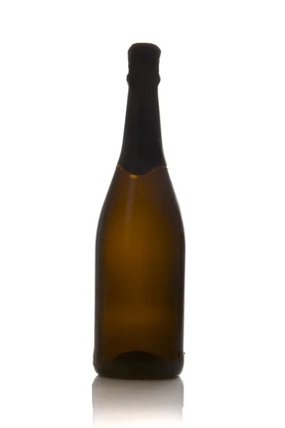 Brown bottle of champagne — Stock Photo, Image