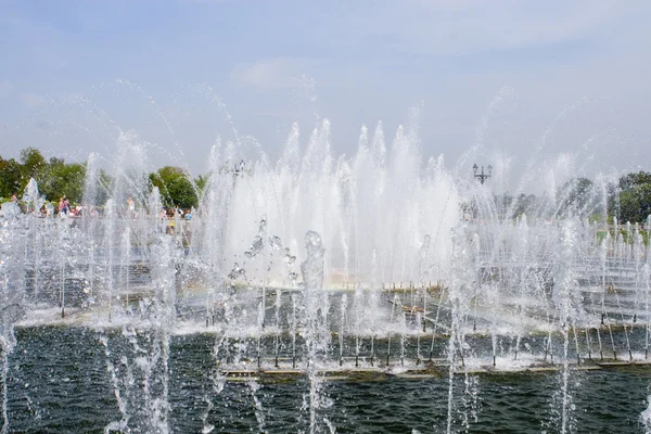 stock image Beautiful fountain in park