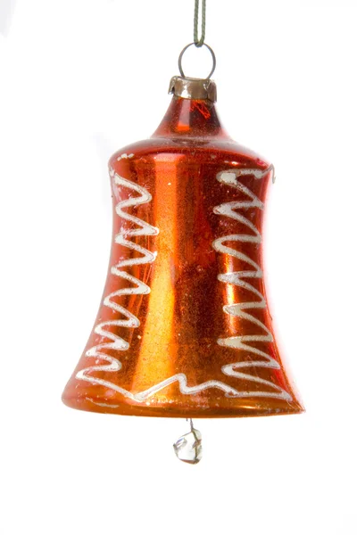 Červené staré vánoční zvonek — Stock fotografie