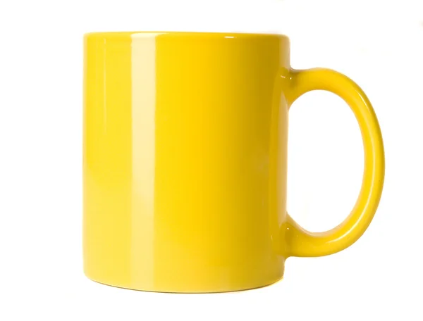 空白的黄色杯子 — 图库照片