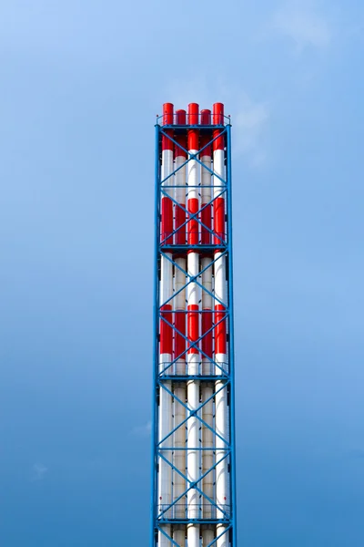 Red and white pipes — Stock Photo, Image
