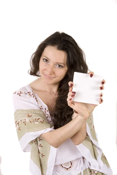 Young woman with tablet in her hands — Stock Photo, Image
