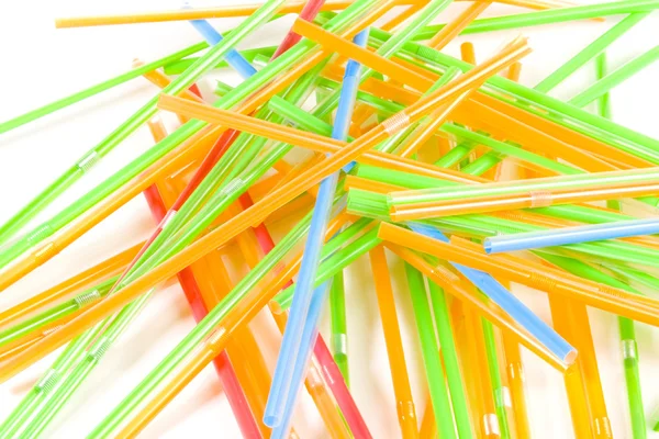 Bunch of multicolored straws — Stock Photo, Image