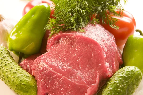 야채와 고기 — 스톡 사진