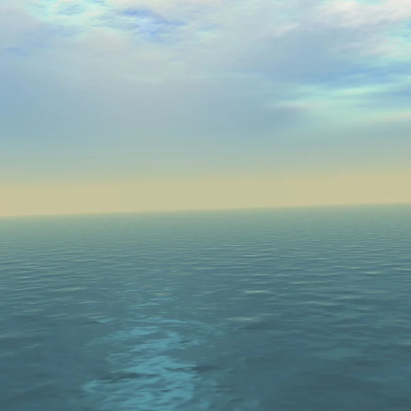 Sommar hav landskap med solar himlen — Stockfoto