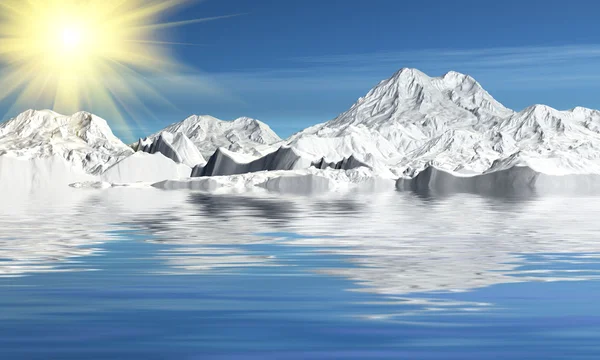ภูเขาหิมะ — ภาพถ่ายสต็อก
