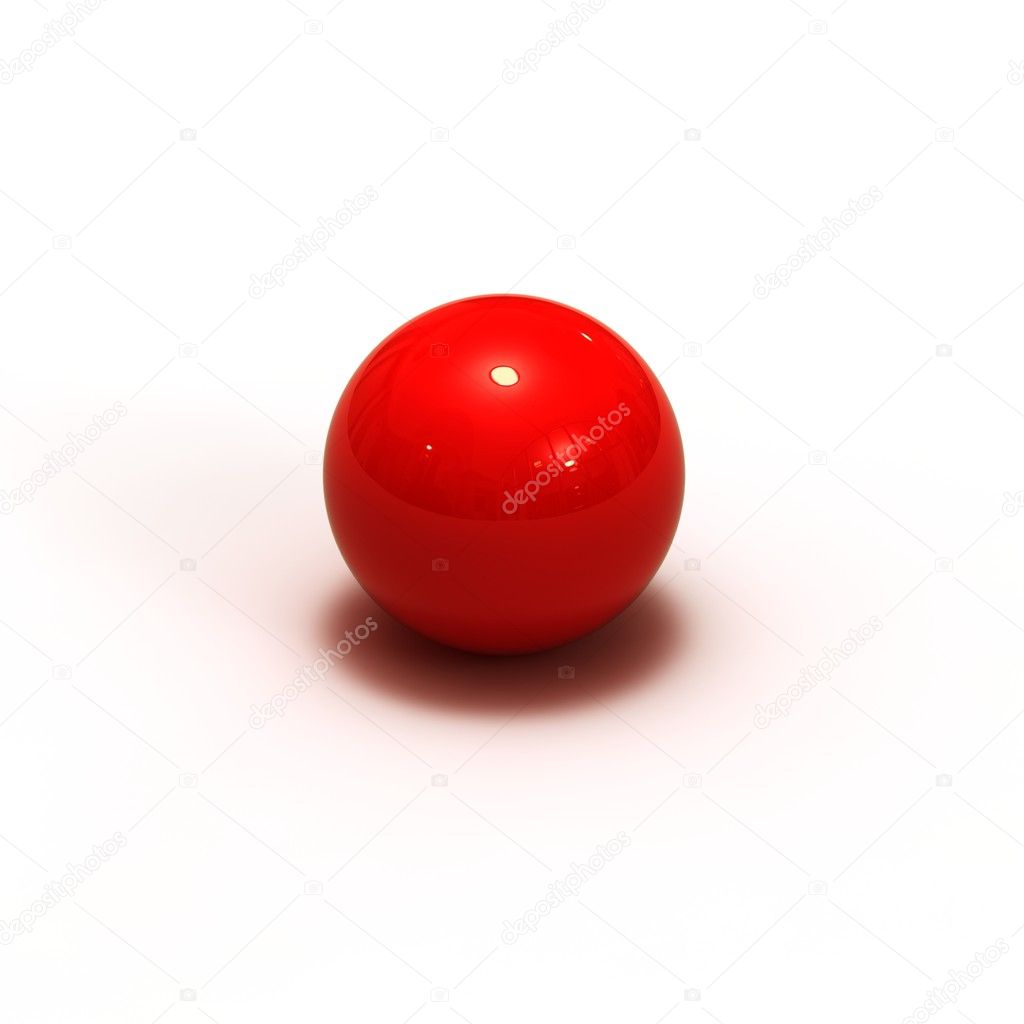 3d red sphere