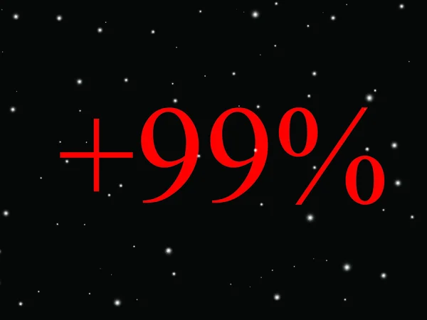 Símbolo de porcentagem vermelho 3D — Fotografia de Stock
