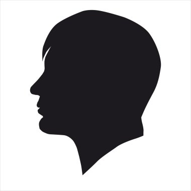 Man head silhouette clipart