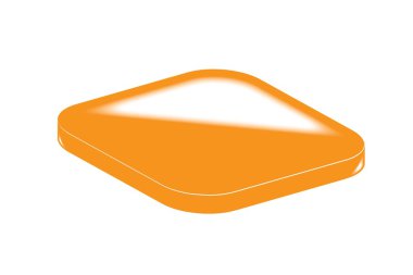 Orange glassy blank web button clipart