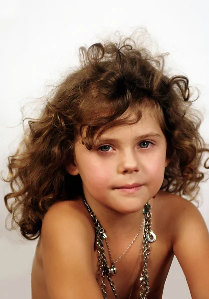 stock image Portrait of long haired girl