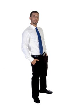 Stylish businessman posing clipart