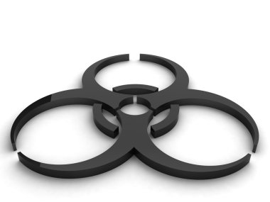 3d black biohazard symbol clipart