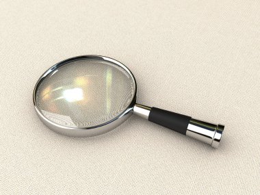 3d magnifying lens clipart