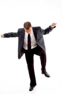 Business male looking downwards clipart