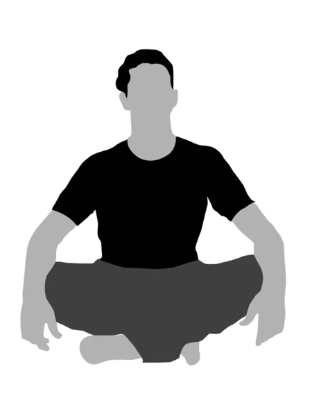 Hombre sentado con las piernas cruzadas —  Fotos de Stock