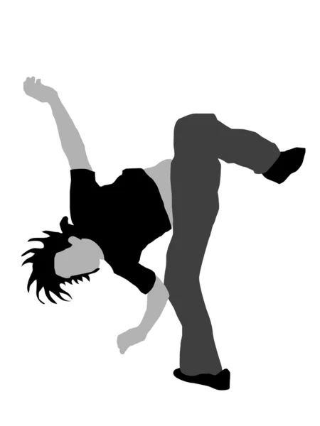 Człowiek praktykujący gimnastykę — Zdjęcie stockowe