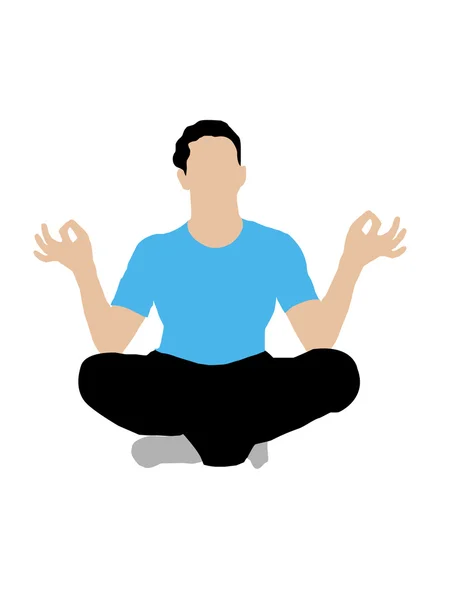 Man mediterar — Stockfoto