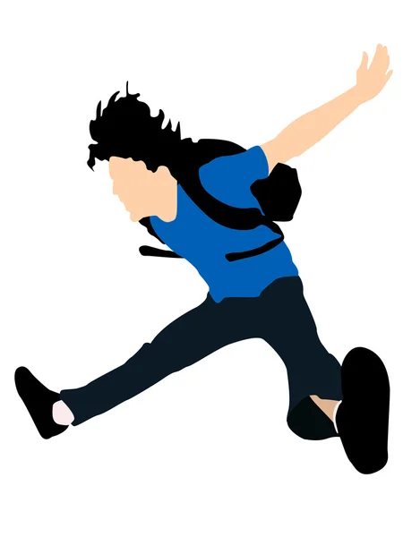 Springende jonge man — Stockfoto