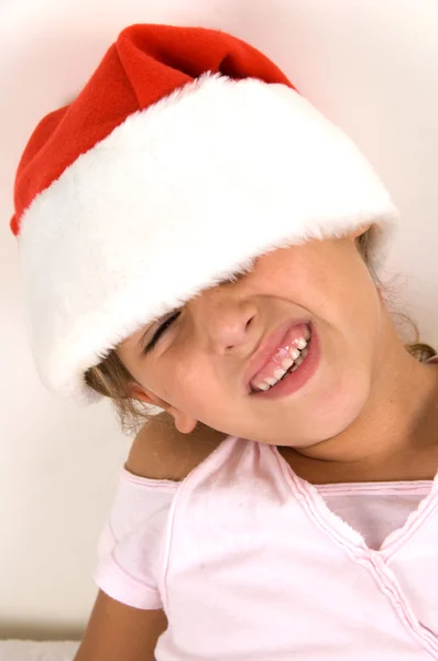 Portret słodkie dziewczynki Boże Narodzenie — Zdjęcie stockowe
