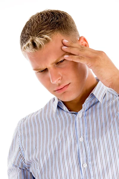 Man die lijdt aan hoofdpijn — Stockfoto