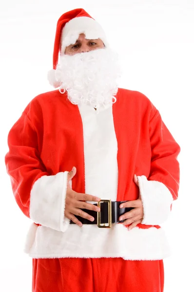 Santa doložka s rukama na pás — Stock fotografie