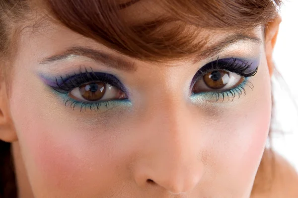 Bliska piękne oczy kobiety — Zdjęcie stockowe