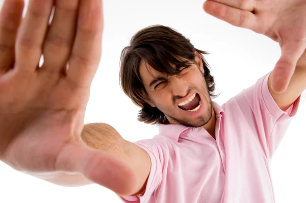 Young male model shouting — Stock Photo, Image