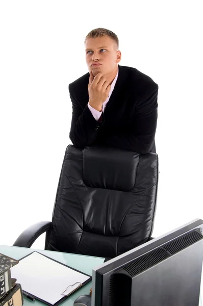 Thinking businessman — Stock Photo, Image