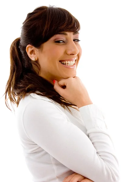 Giovane donna d'affari sorridente — Foto Stock