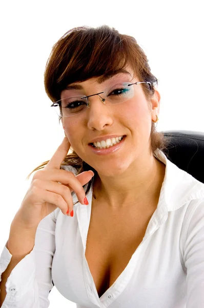 Businesswoman looking at camera — Stock Photo, Image