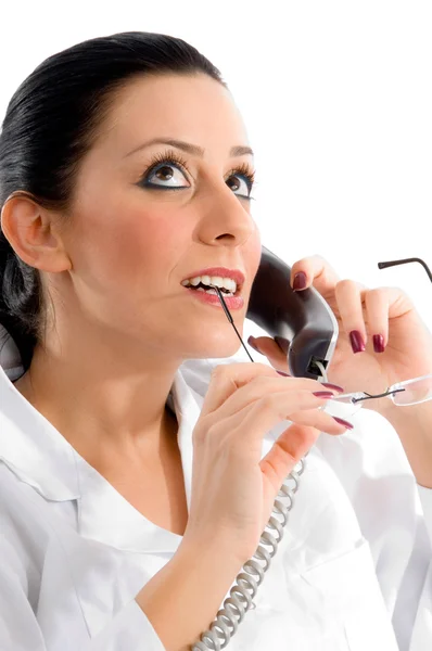 Doctor talking on phone — Stock Photo, Image
