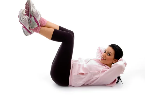 Young fit woman exercising — Stock Photo, Image