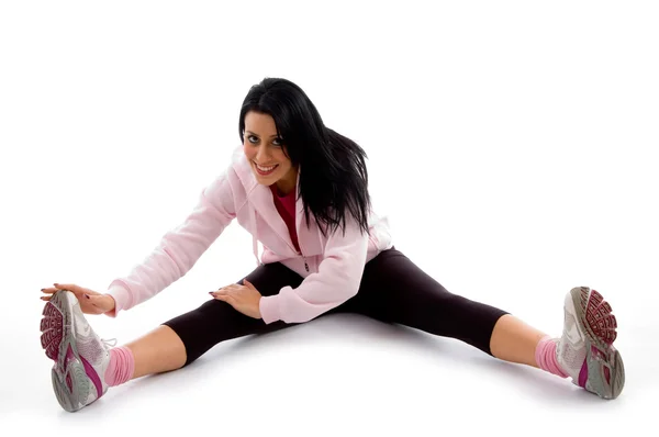 Giovane donna in forma esercizio fisico — Foto Stock