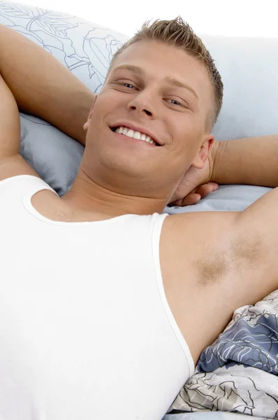 Close up of resting young man — Stock Photo, Image