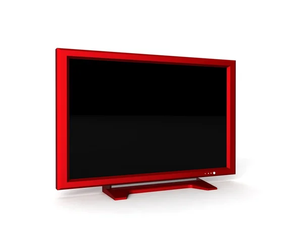 3D isoliertes LCD-Fernsehen — Stockfoto