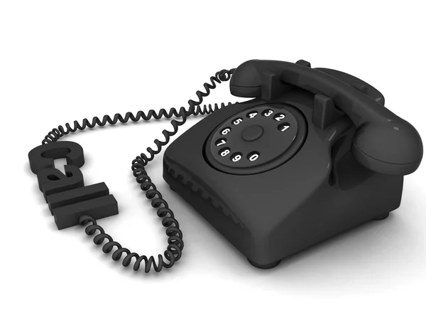 3d view of landline phone — Stock Photo, Image