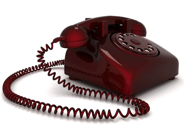 3d teléfono rojo — Foto de Stock