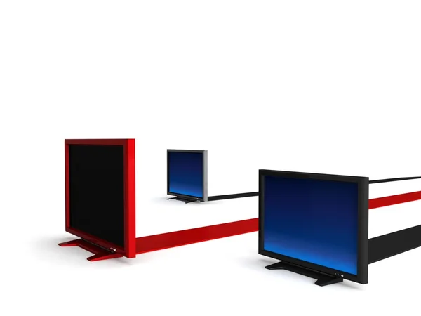 3D telewizory lcd — Zdjęcie stockowe