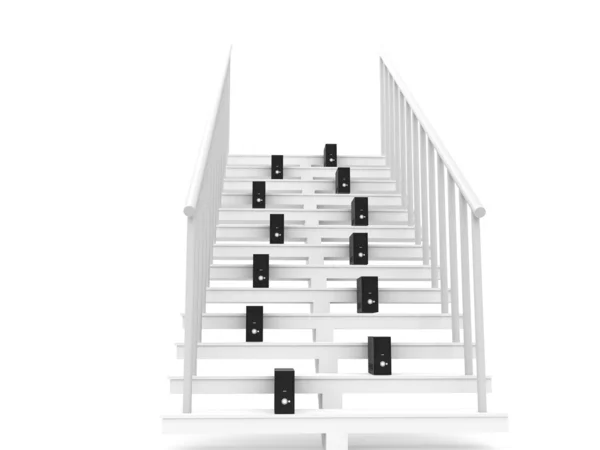 3d cpu на лестнице — стоковое фото