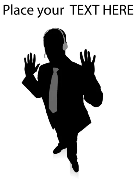 Executivo mostrando palmas — Fotografia de Stock