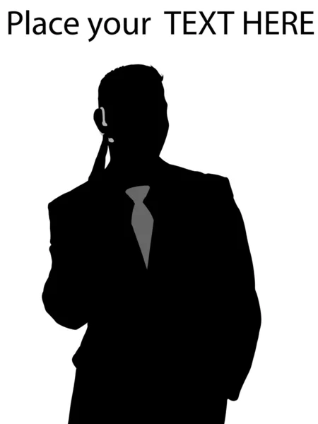 Silhouette of young man — Stock Photo, Image