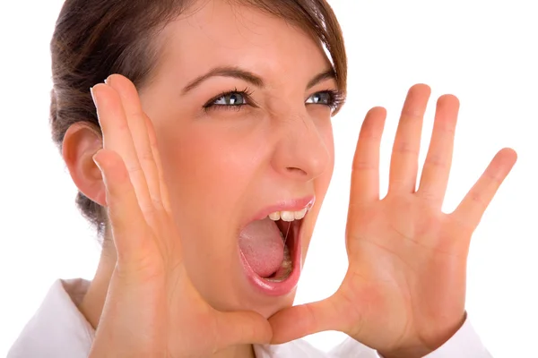 Retrato de profissional gritando — Fotografia de Stock