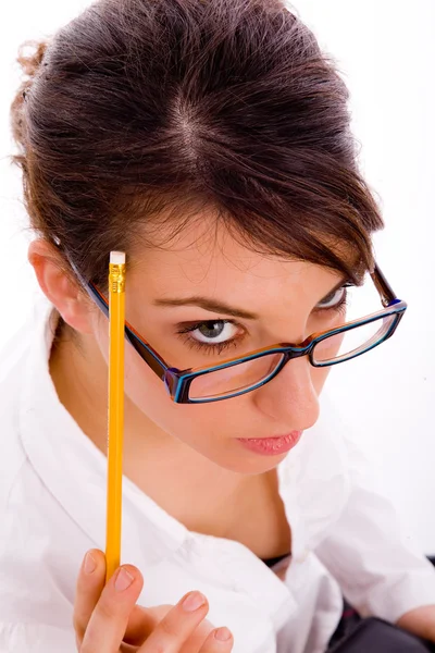 Female student thinking — Stock Photo, Image