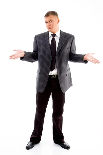 Confused young businessman — Stock Photo, Image