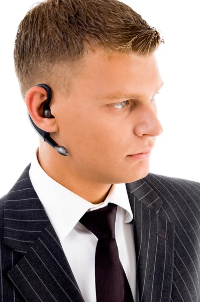 Professional man posing with bluetooth — Stock Photo, Image