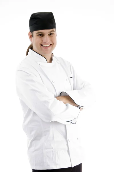 Розумний чоловічий шеф-кухар позує — стокове фото