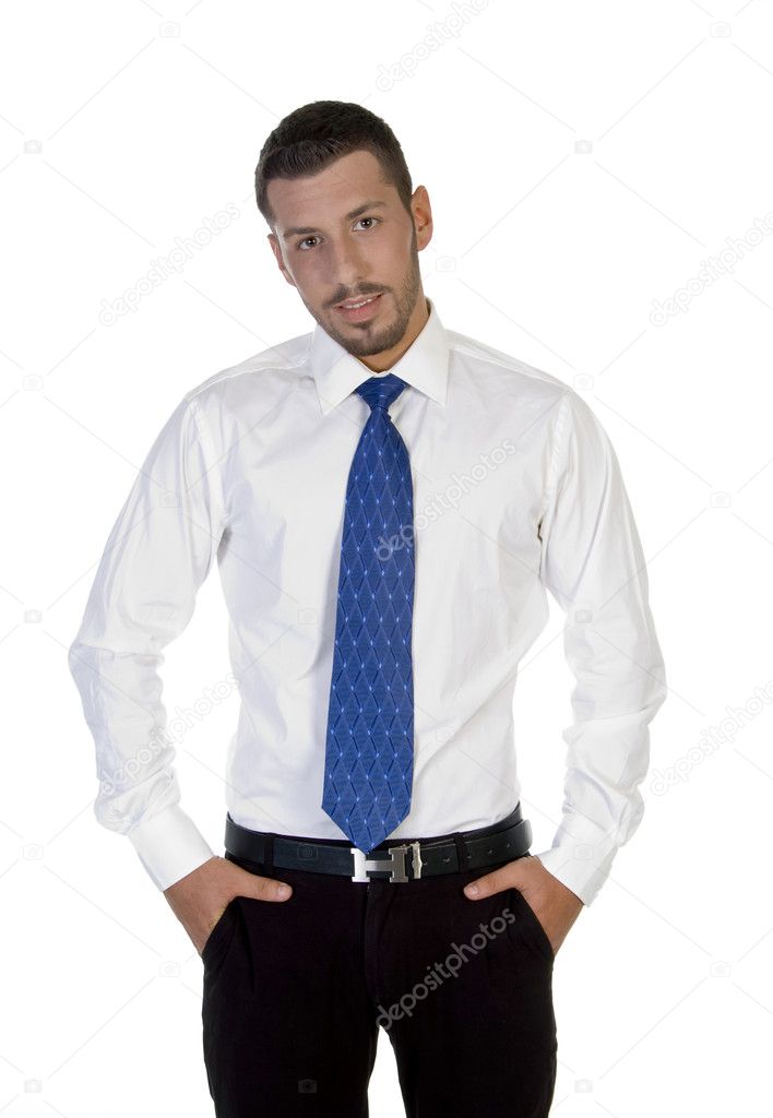Handsome young businessman posing
