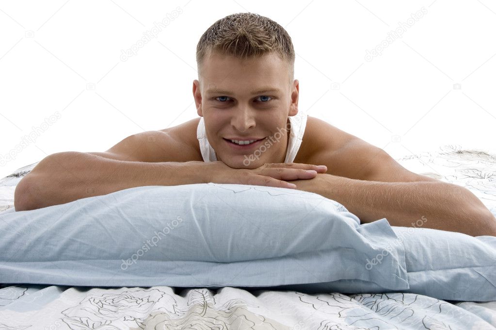 Man taking rest at home