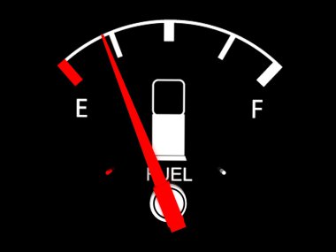 Three dimensional fuel gauge clipart